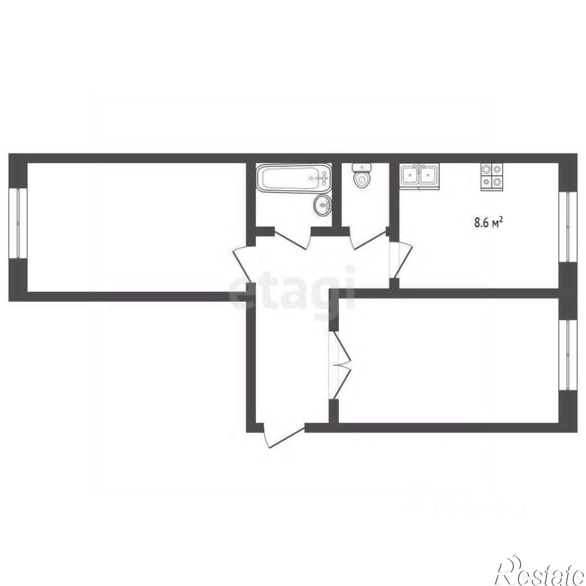 Купить квартиру за 4 200 000 рублей на Чернореченская улица, 8 к8