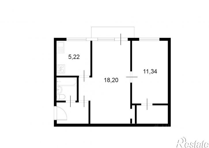 2-комн квартира улица Севастопольская,дом 15