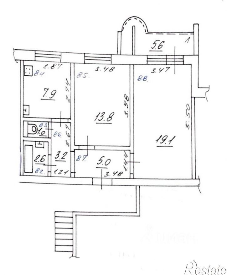 2-комн квартира проспект Карла Маркса, 510,  д. 510