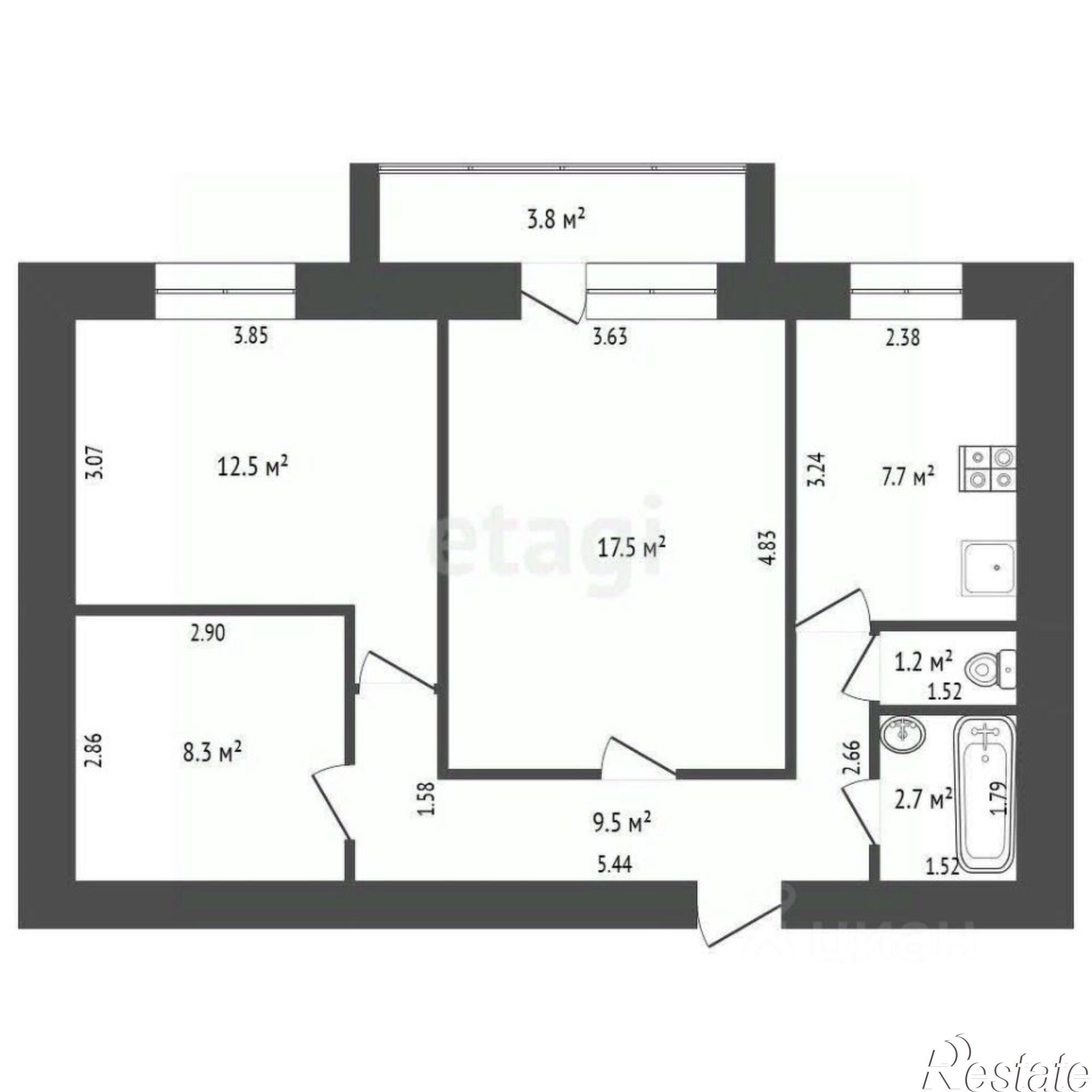 Купить квартиру за 6 650 000 рублей на улица Ерошевского, 17