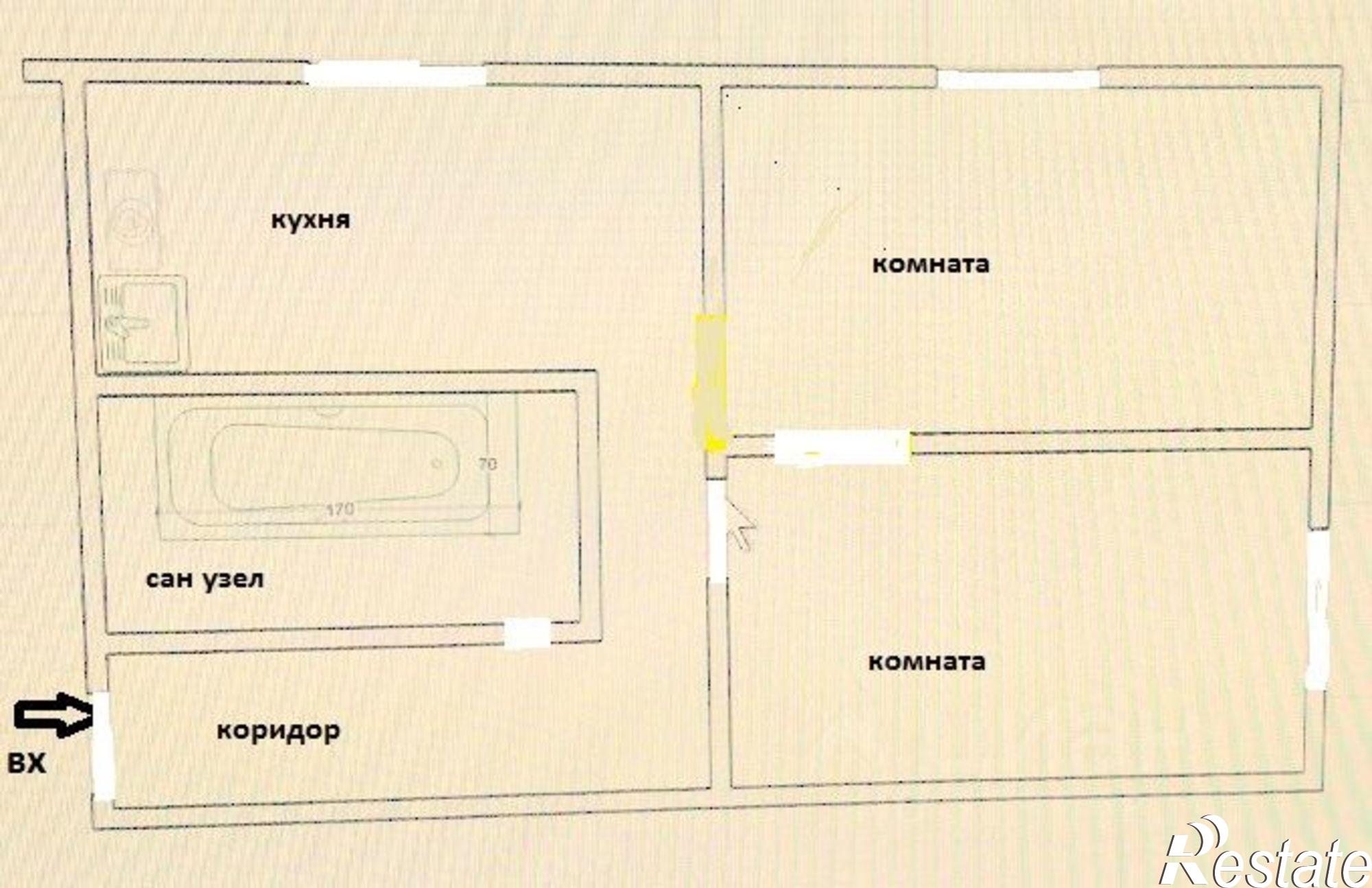 Купить квартиру за 2 900 000 рублей на Физкультурная улица, 136