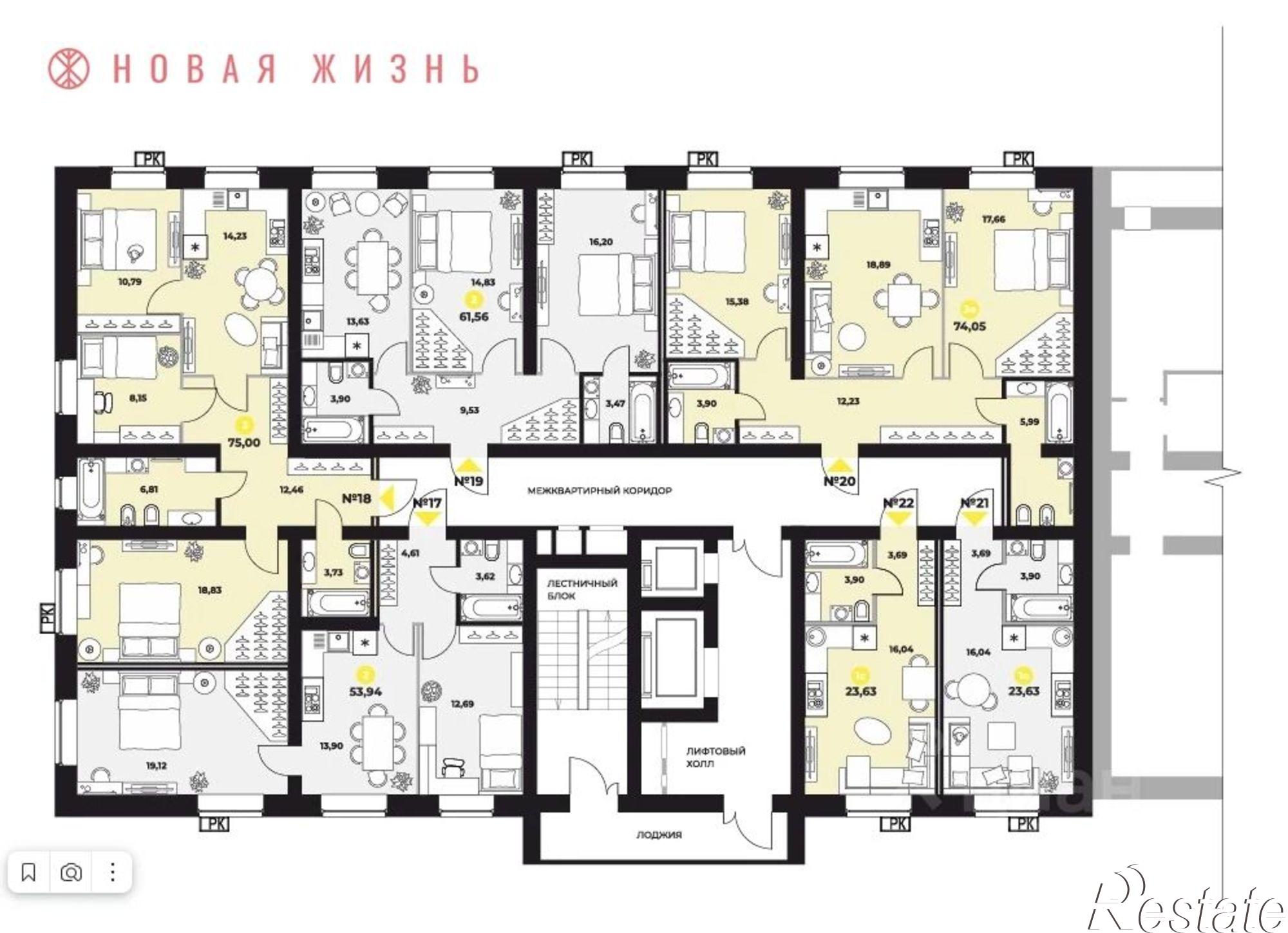 Купить квартиру за 8 100 000 рублей на улица Гастелло, 4