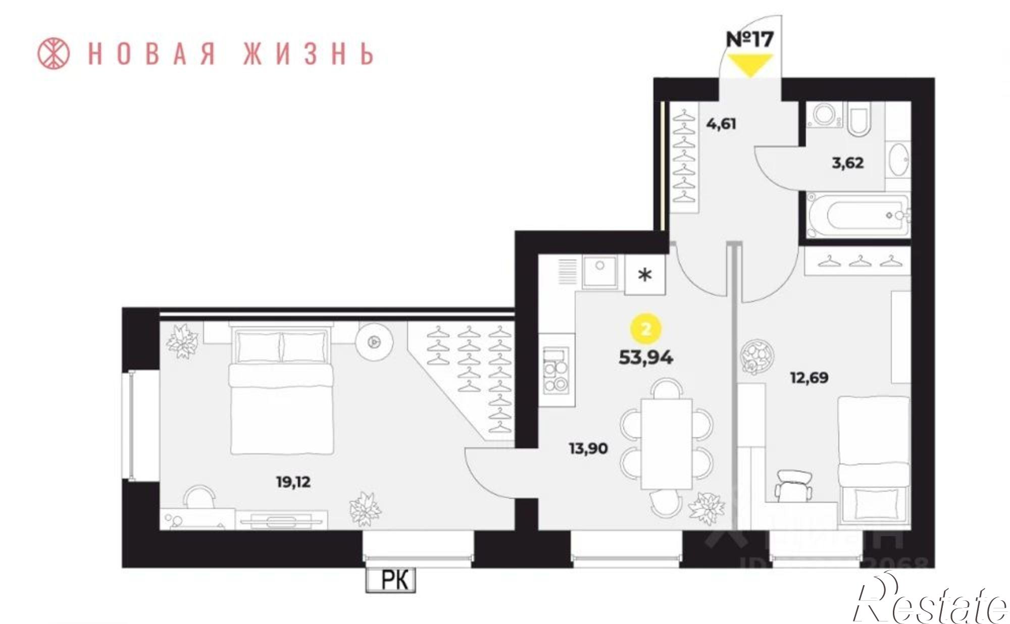 Купить квартиру за 8 100 000 рублей на улица Гастелло, 4