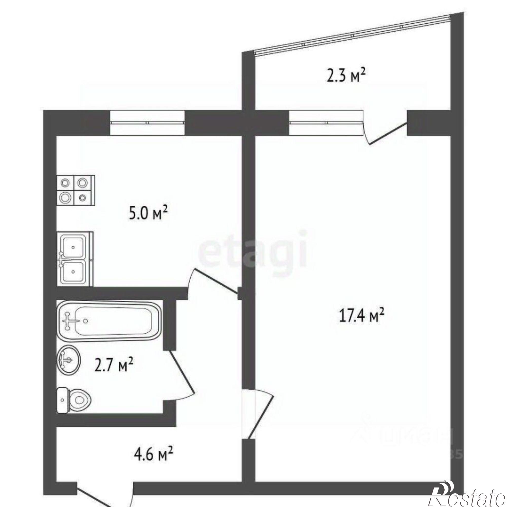 Купить квартиру за 3 900 000 рублей на ул Ташкентская, 121