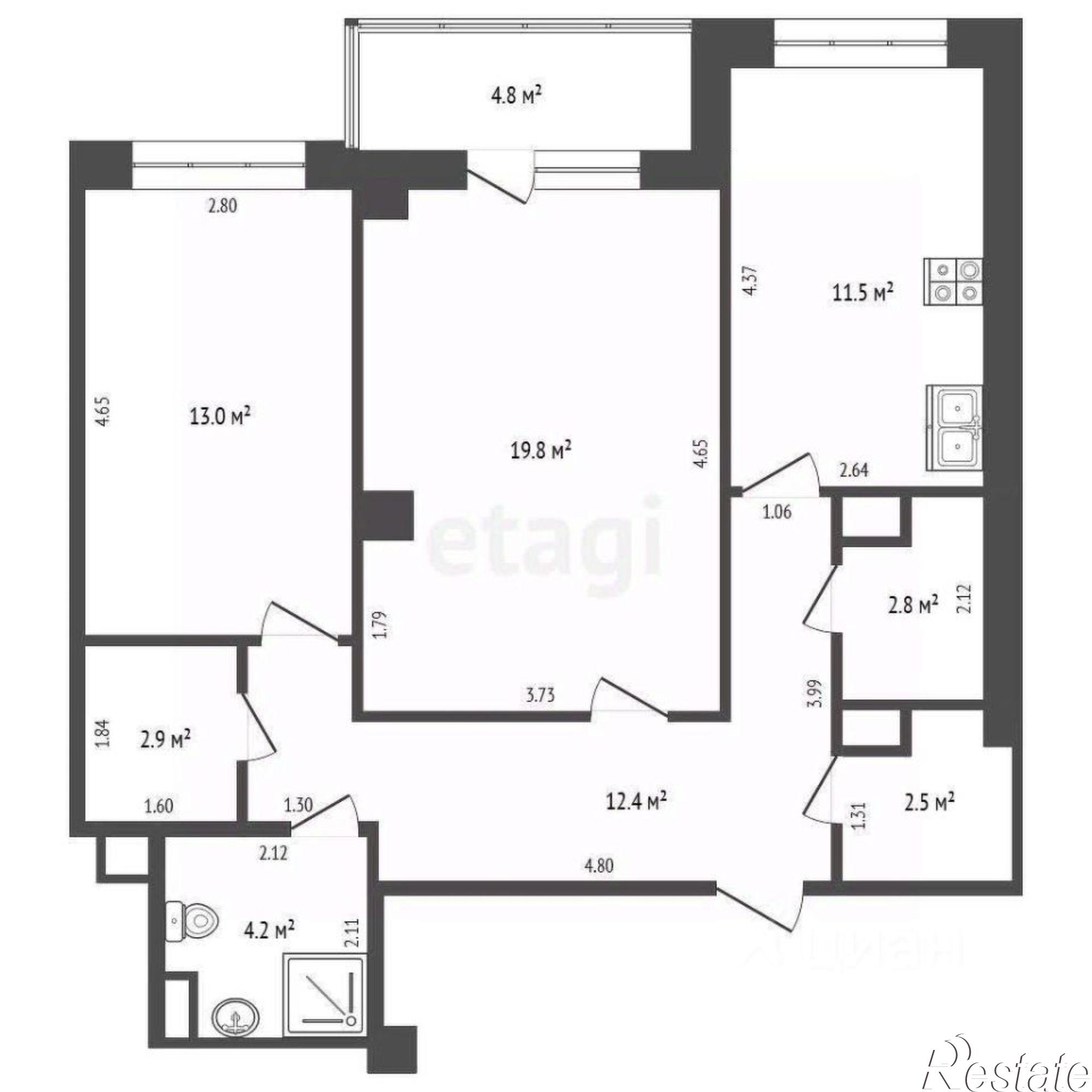 Купить квартиру за 13 500 000 рублей на Арцыбушевская улица, 204