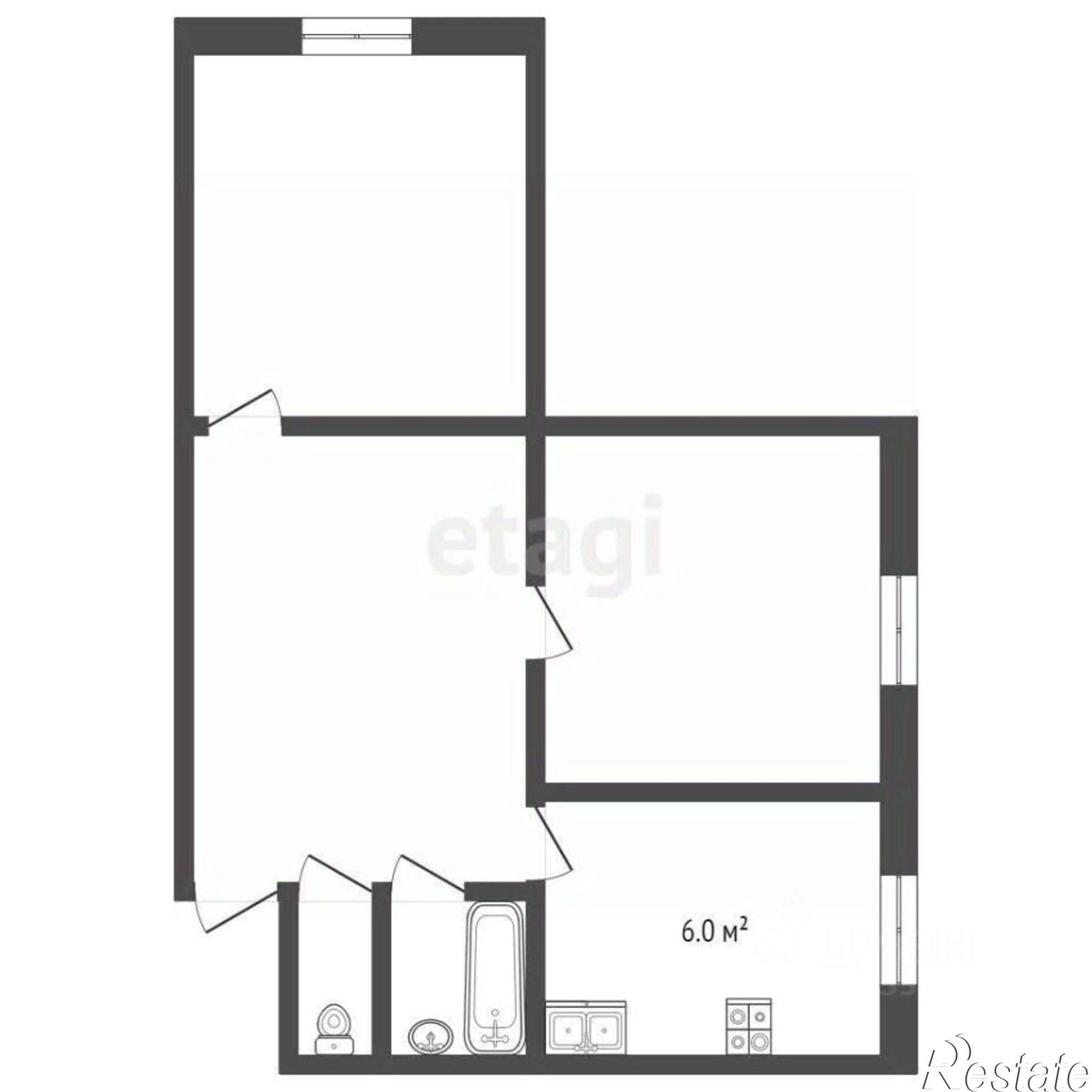 Купить квартиру за 4 800 000 рублей на Ташкентский переулок, 1