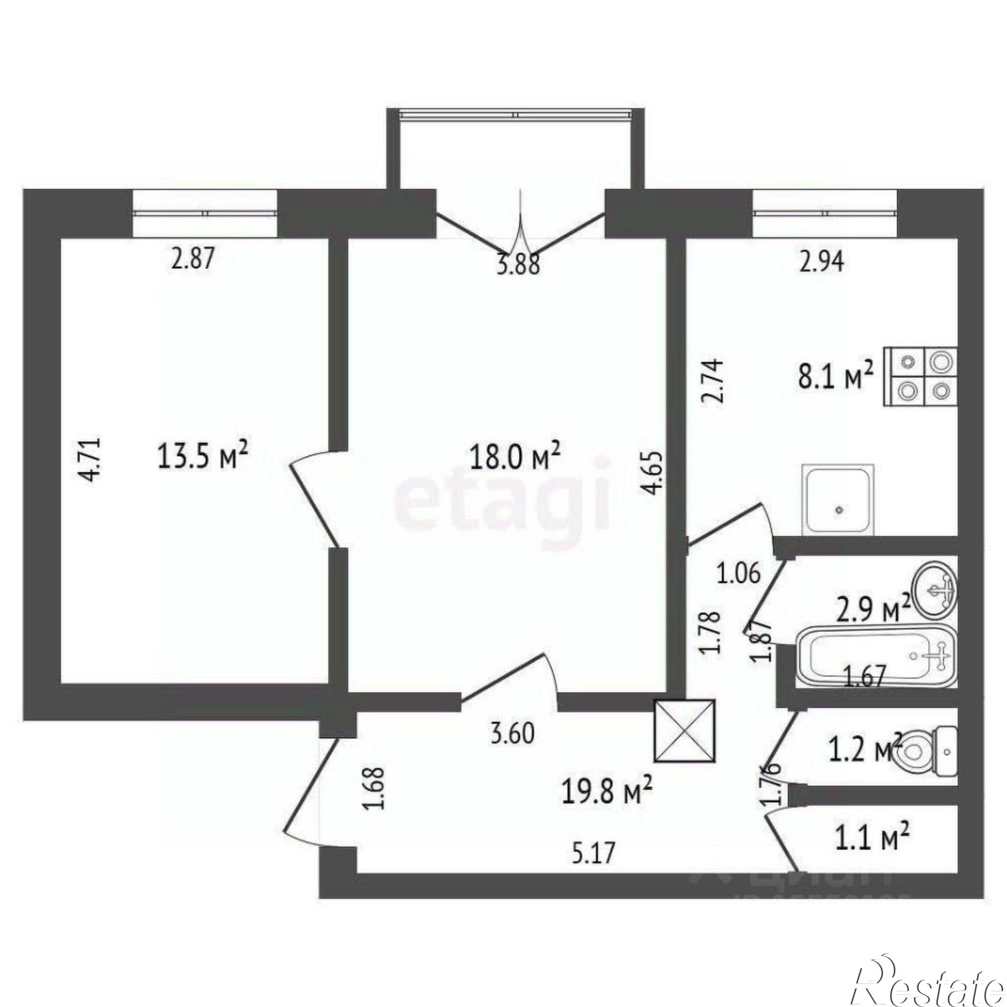 Купить квартиру за 6 150 000 рублей на пр-кт Масленникова, 47