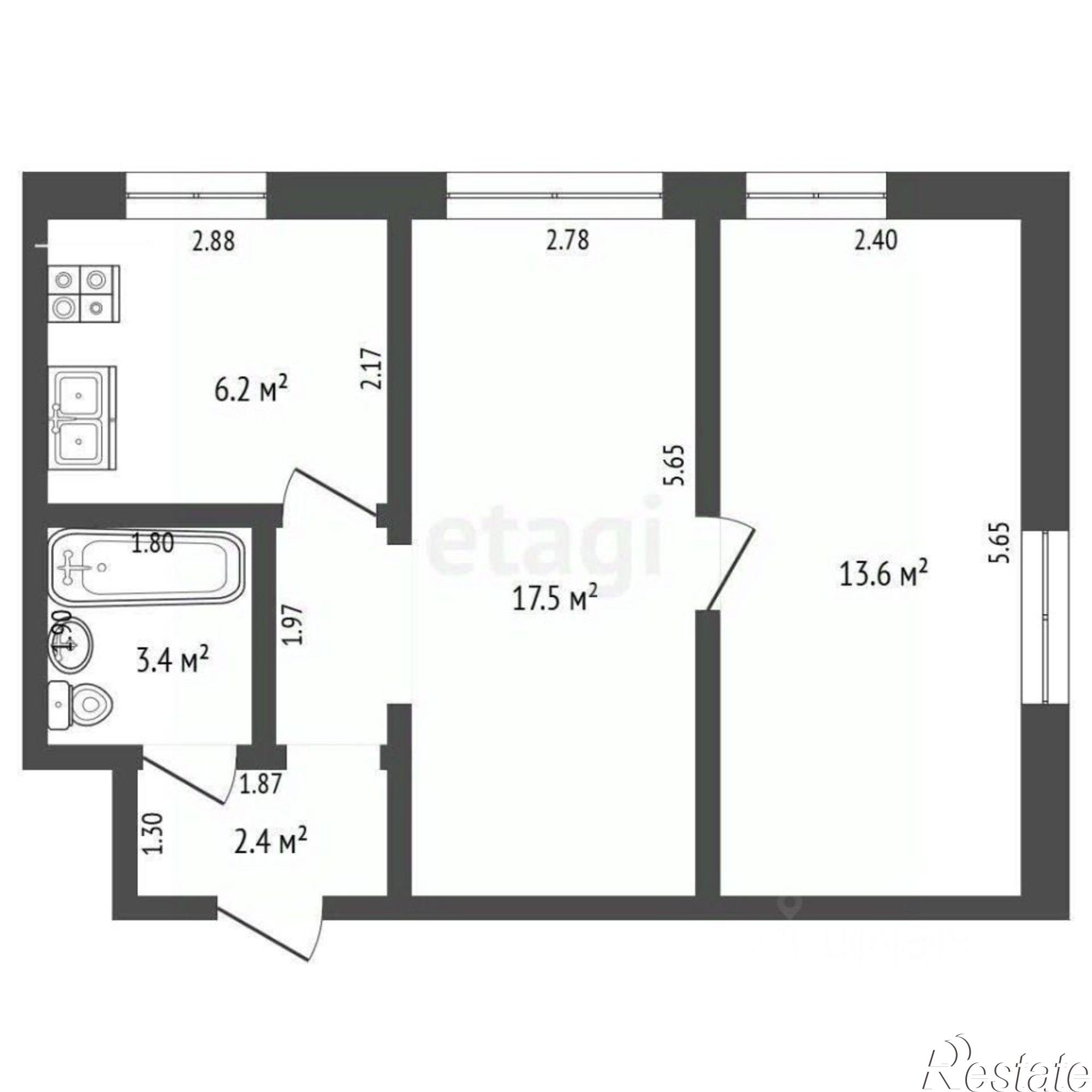 Купить квартиру за 8 200 000 рублей на улица Чкаловский Спуск, 1