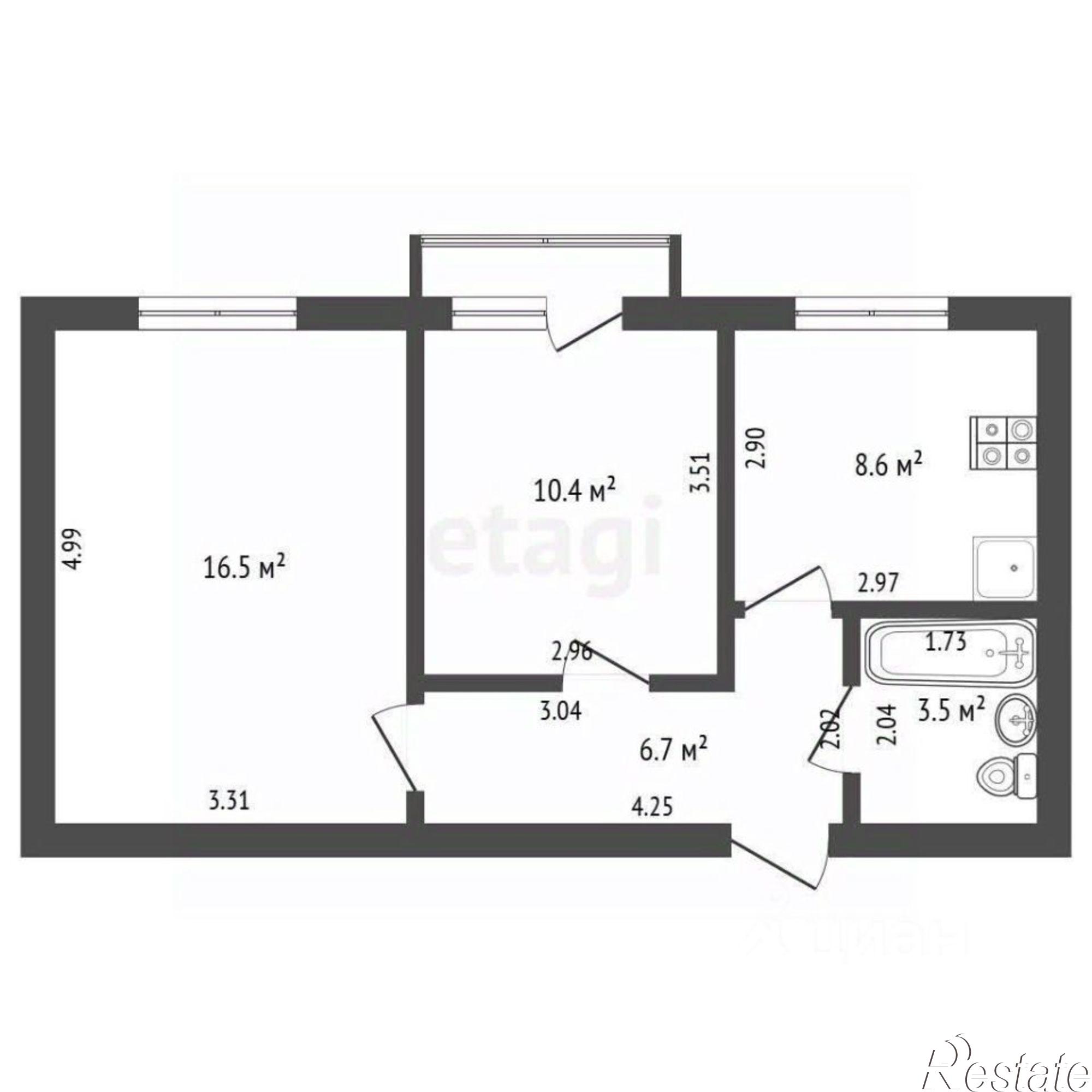 Купить квартиру за 3 850 000 рублей на городской округ Самара