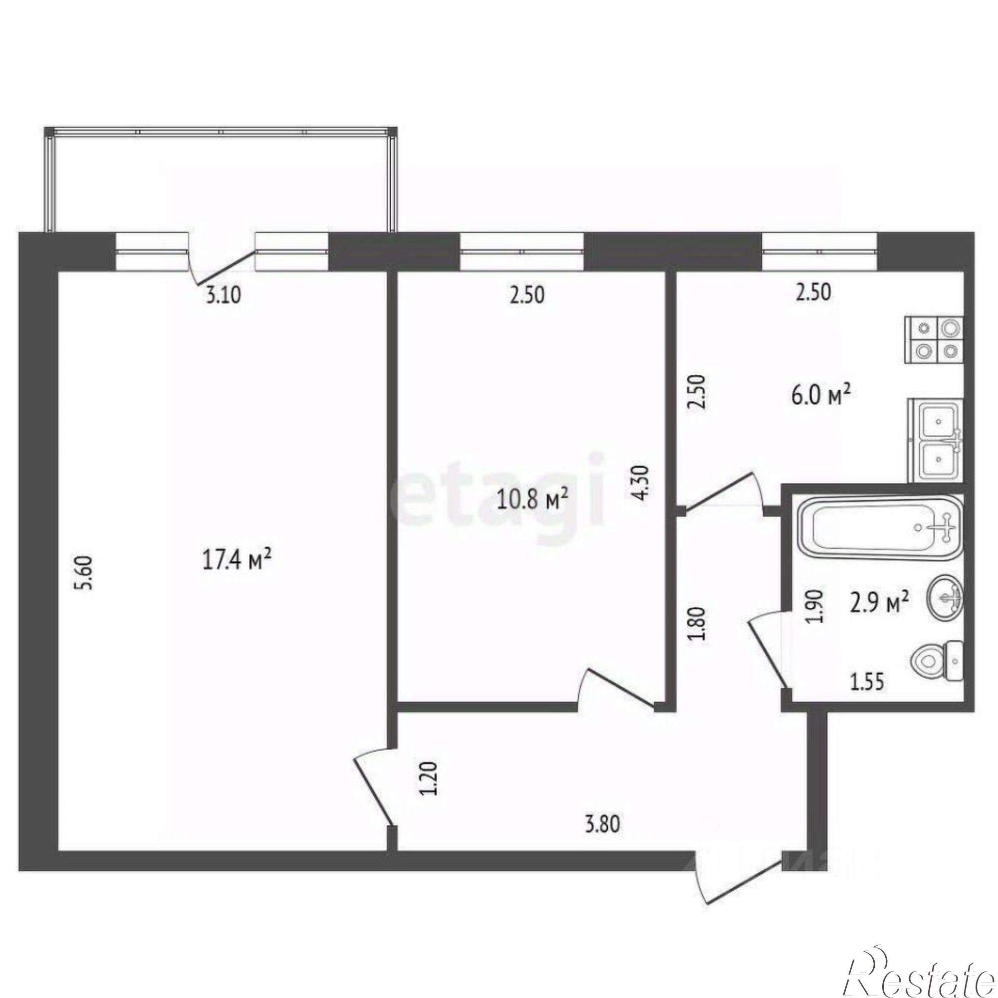 Купить квартиру за 5 200 000 рублей на ул Мичурина, 116а