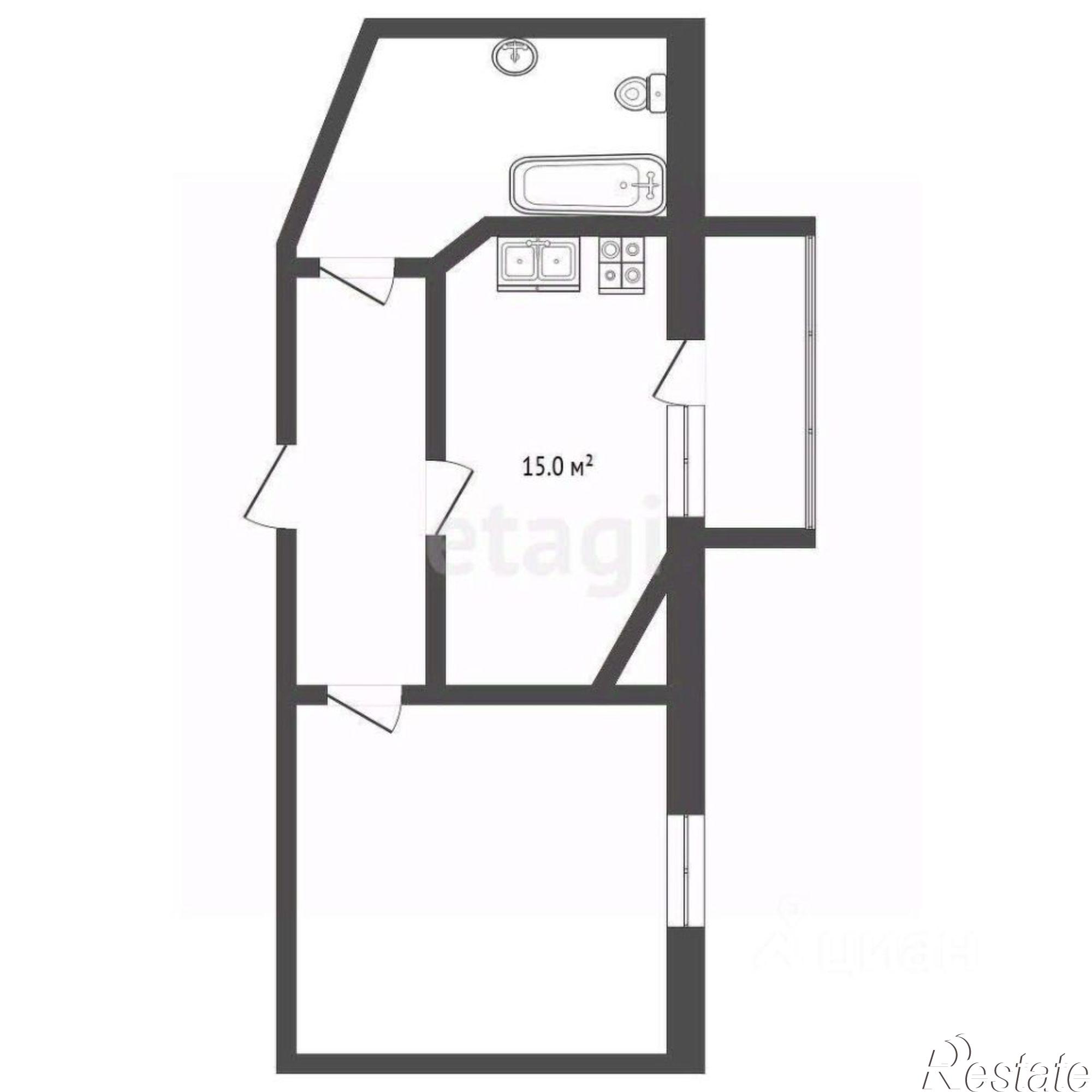 Купить квартиру за 5 100 000 рублей на улица Виталия Талабаева, 2