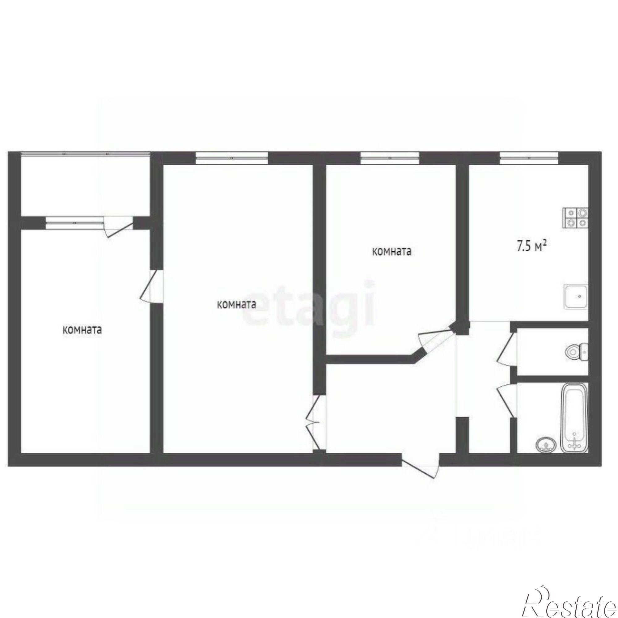 Купить квартиру за 6 450 000 рублей на ул Ново-Вокзальная, 144