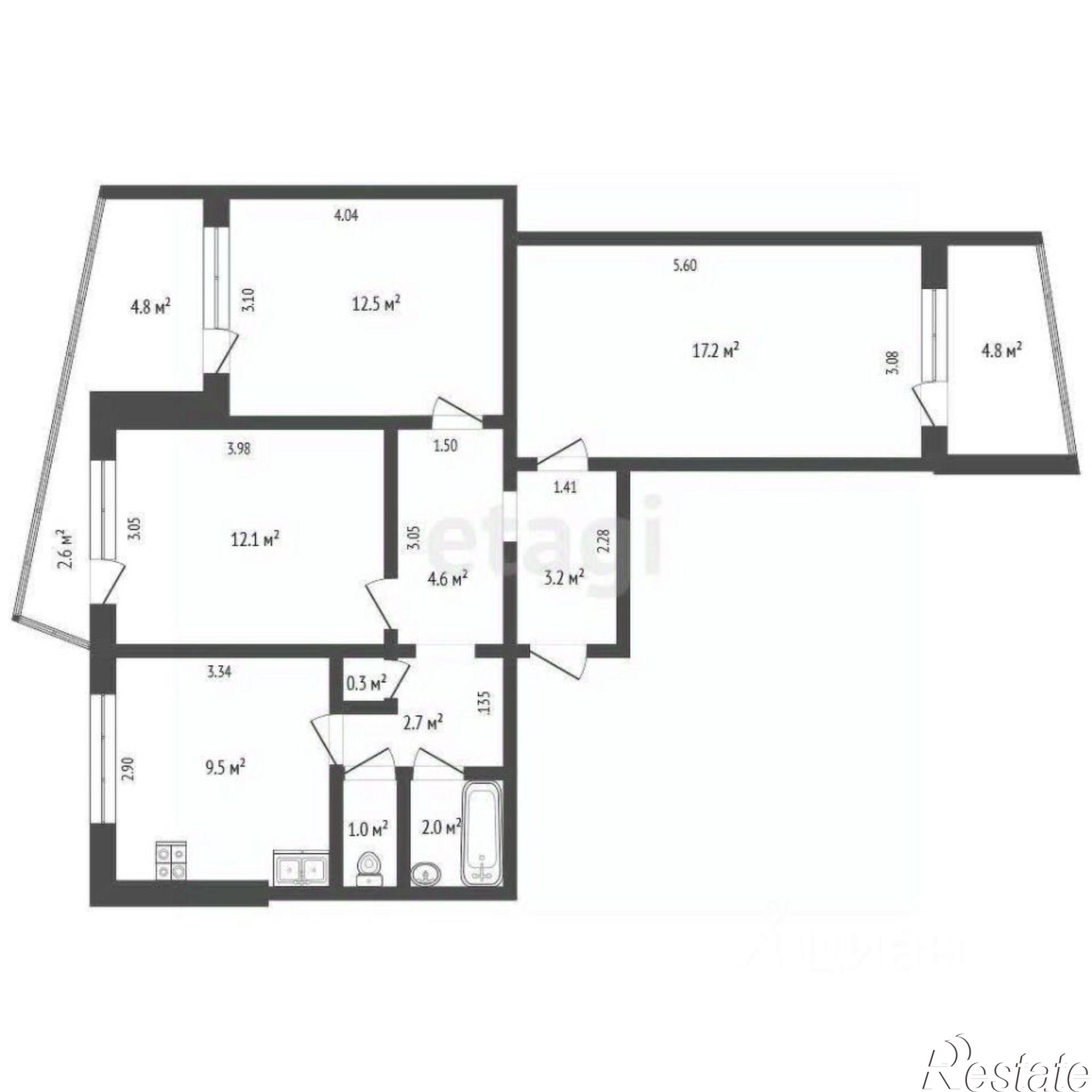 Купить квартиру за 6 300 000 рублей на проспект Кирова, 407