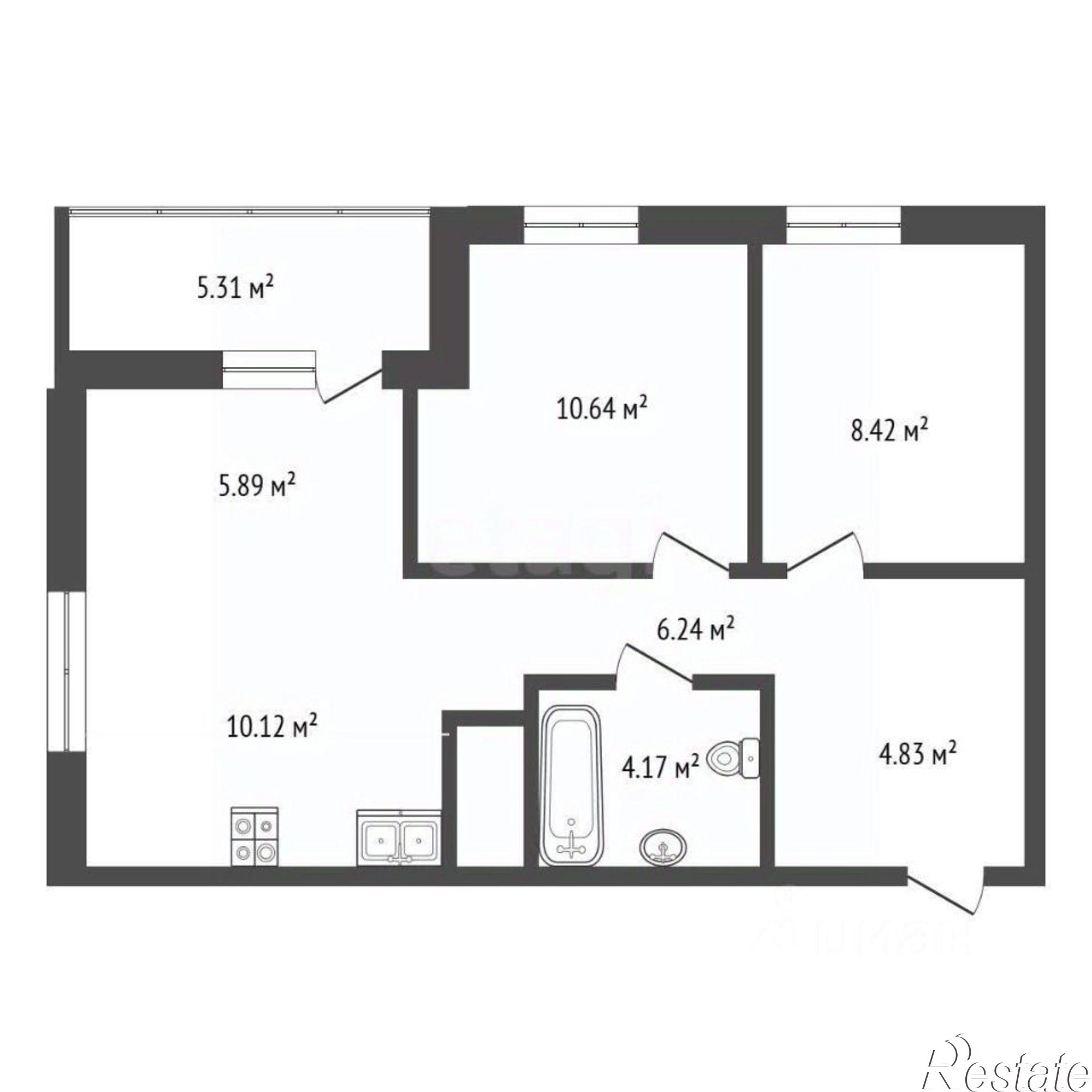 Купить квартиру за 10 550 000 рублей на Революционная улица, 101Д