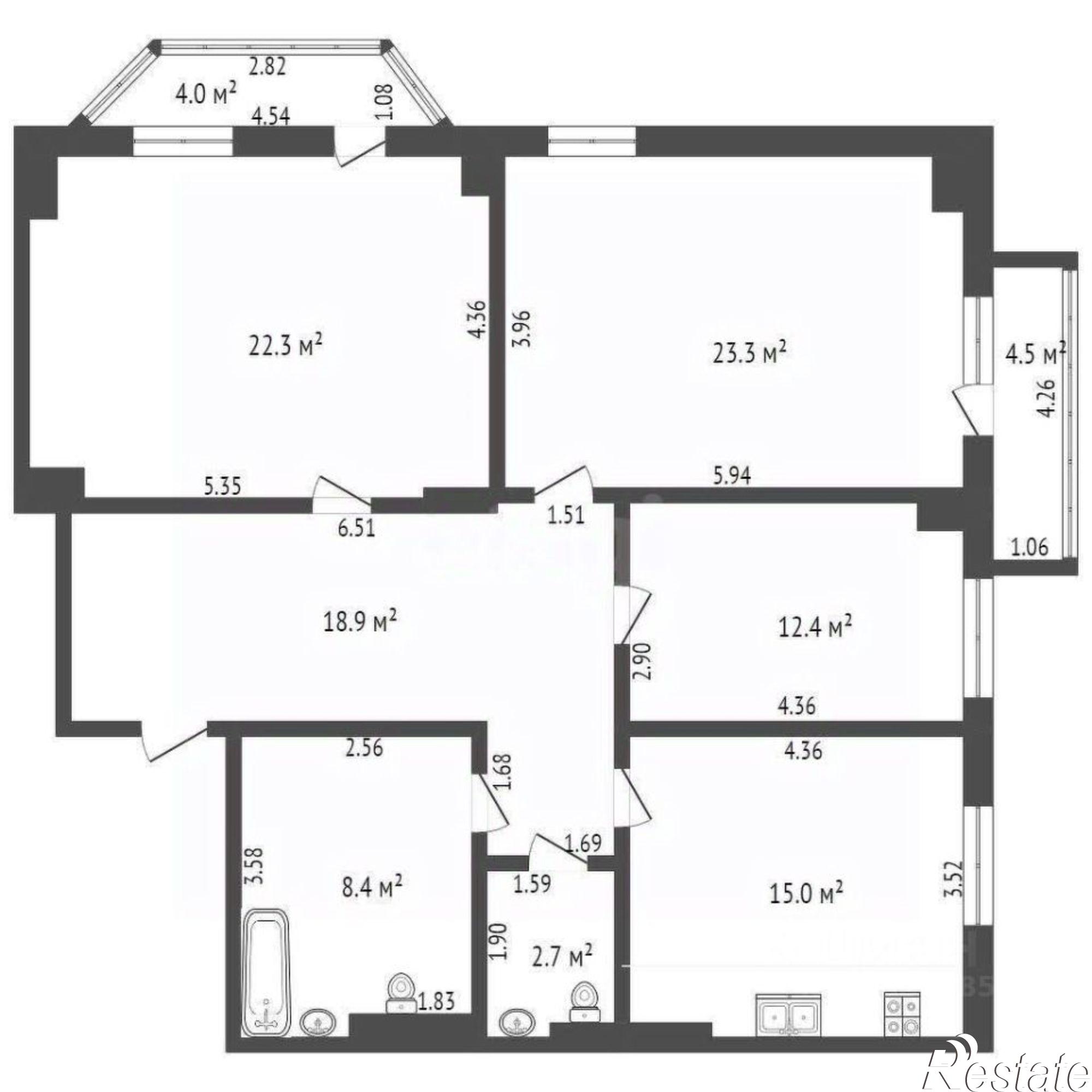Купить квартиру за 17 500 000 рублей на улица Буянова, 120