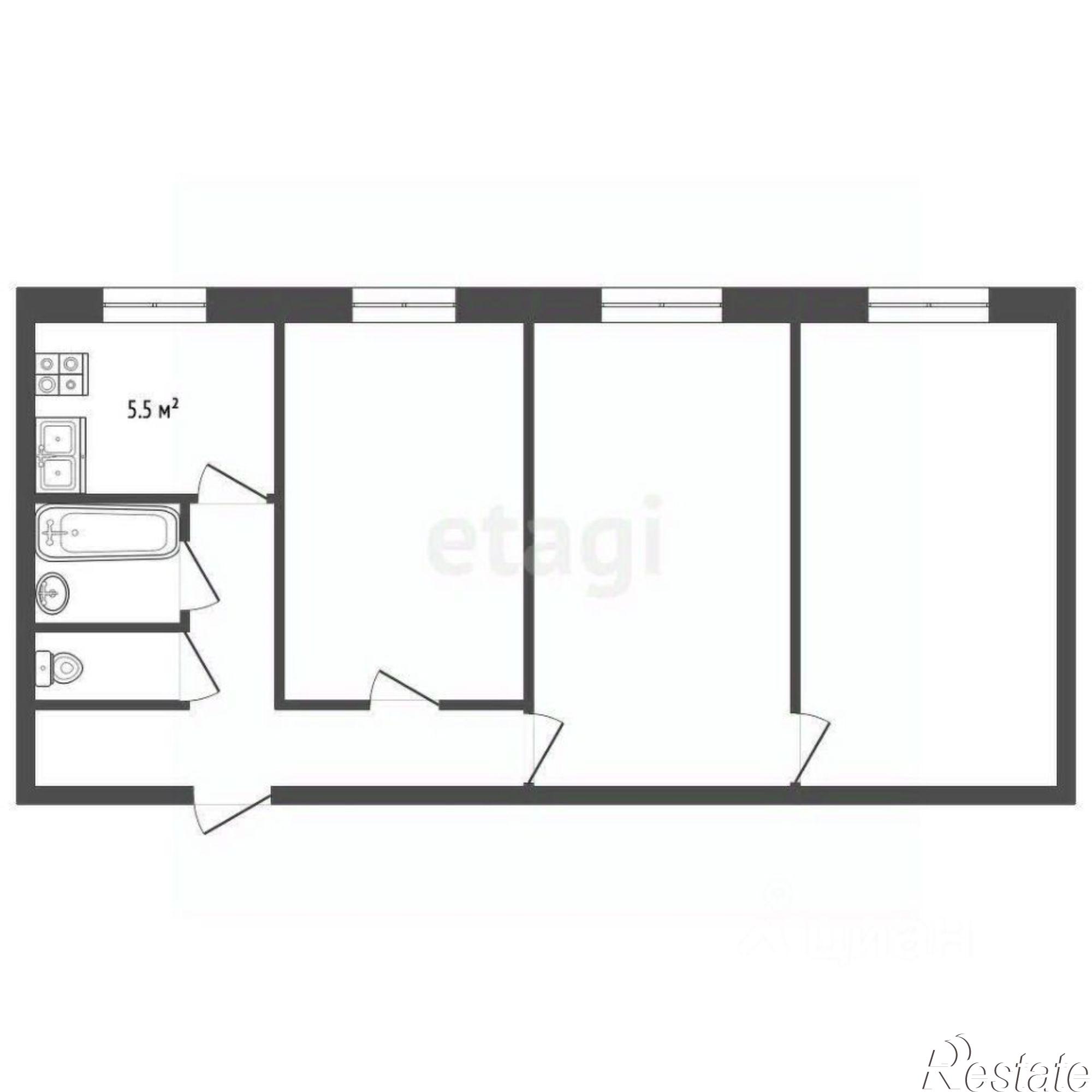 Купить квартиру за 4 100 000 рублей на ул Магистральная, 133а