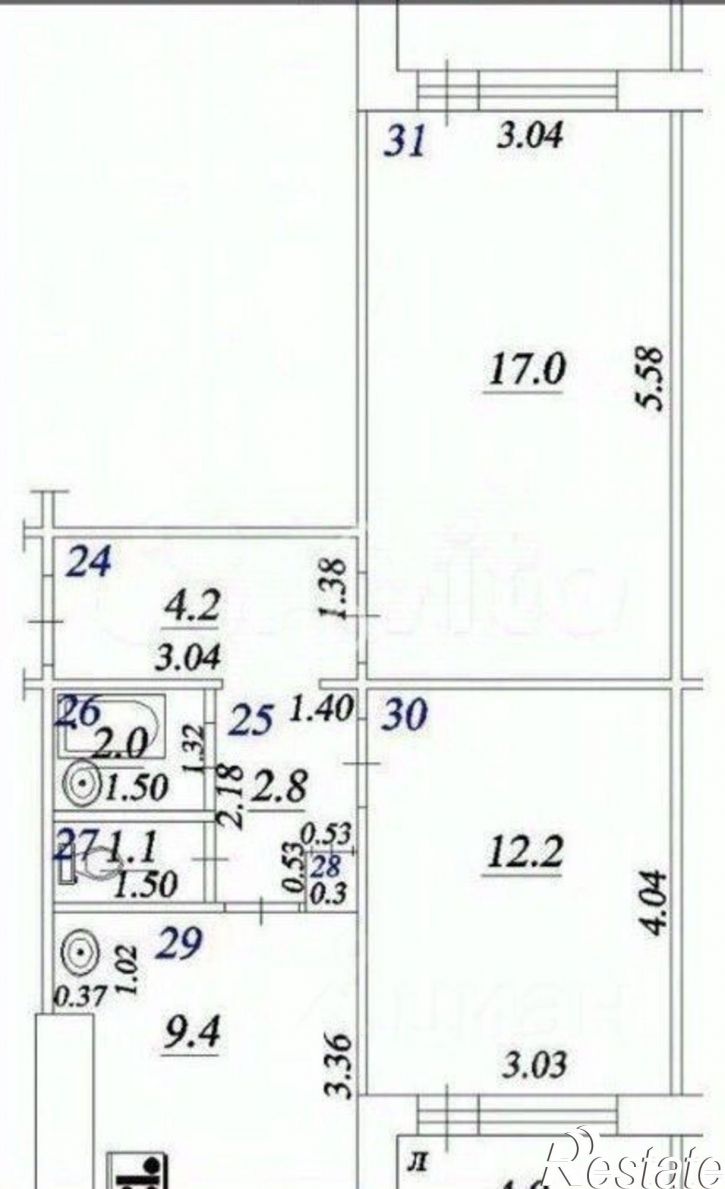 2-комн квартира Московское шоссе (дублер), 306,  д. 306