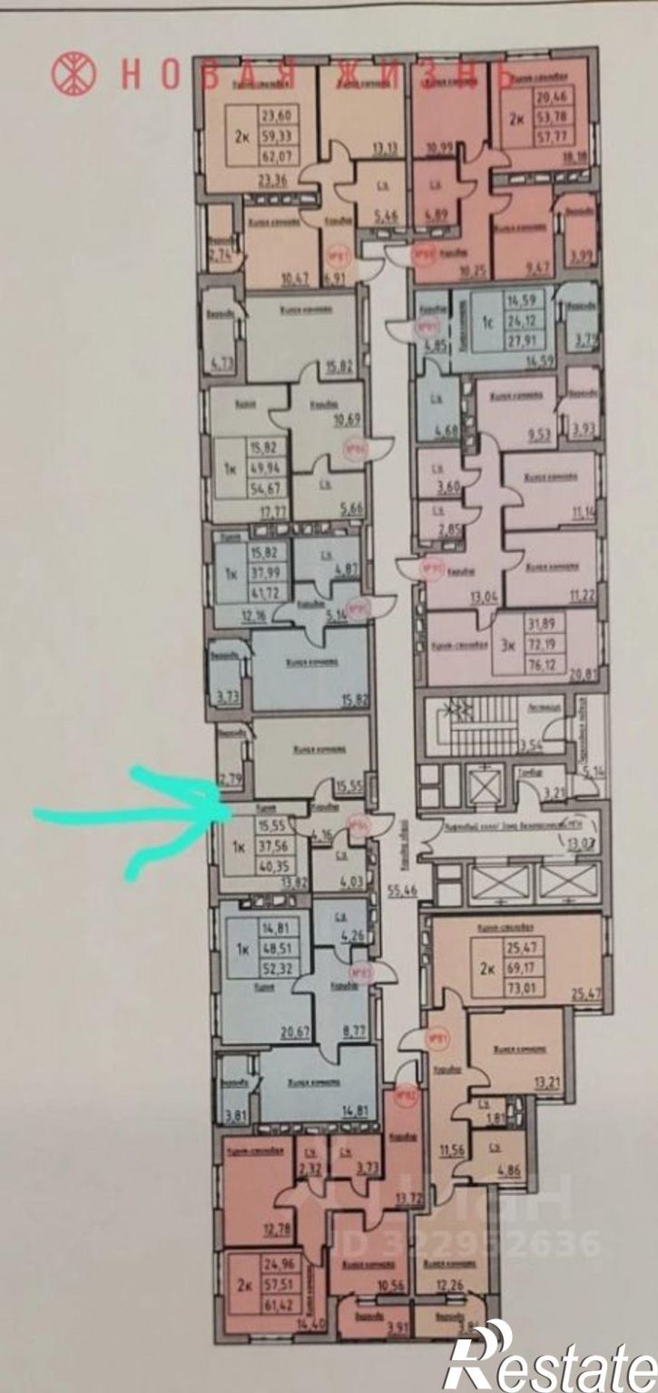 1-комн квартира ул Корабельная, 13,  д. 13