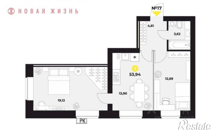 2-комн квартира улица Гастелло, 4,  д. 4