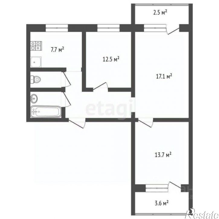 3-комн квартира ул Чернореченская, 32,  д. 32