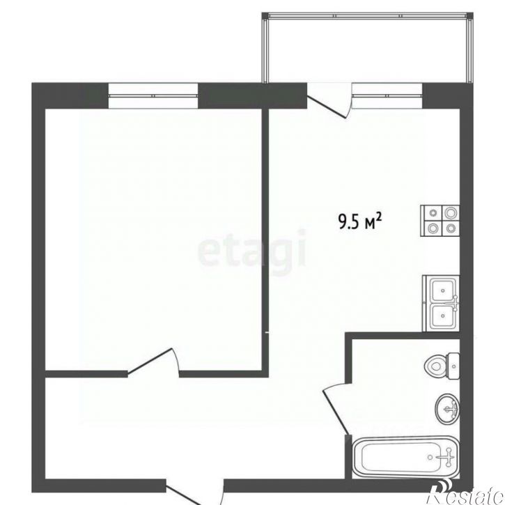 1-комн квартира улица Николая Баженова, 2,  д. 2