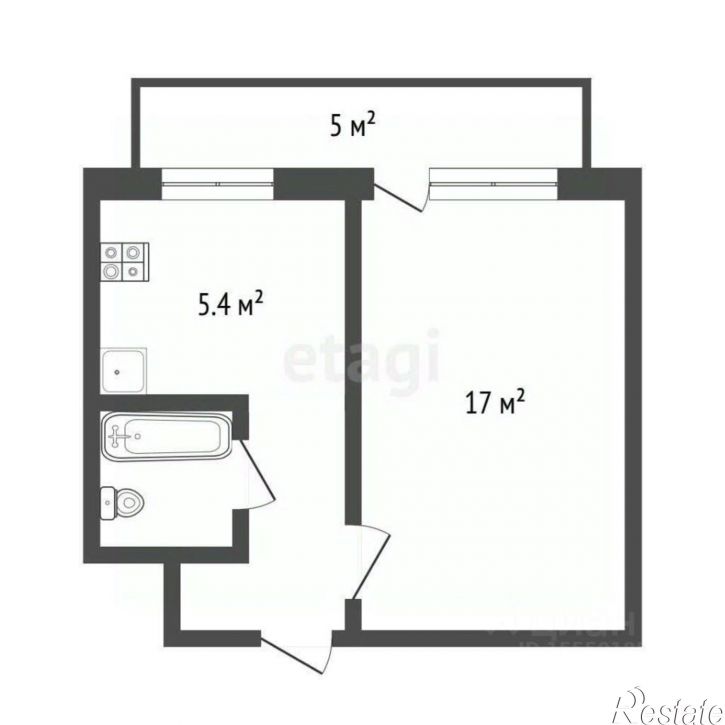 1-комн квартира ул Алма-Атинская, 102,  д. 102