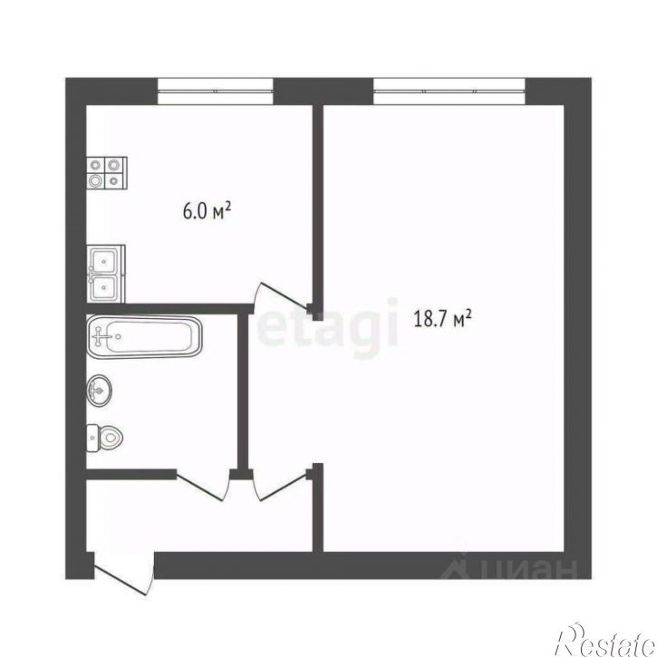 1-комн квартира ул Чернореченская, 21,  д. 21