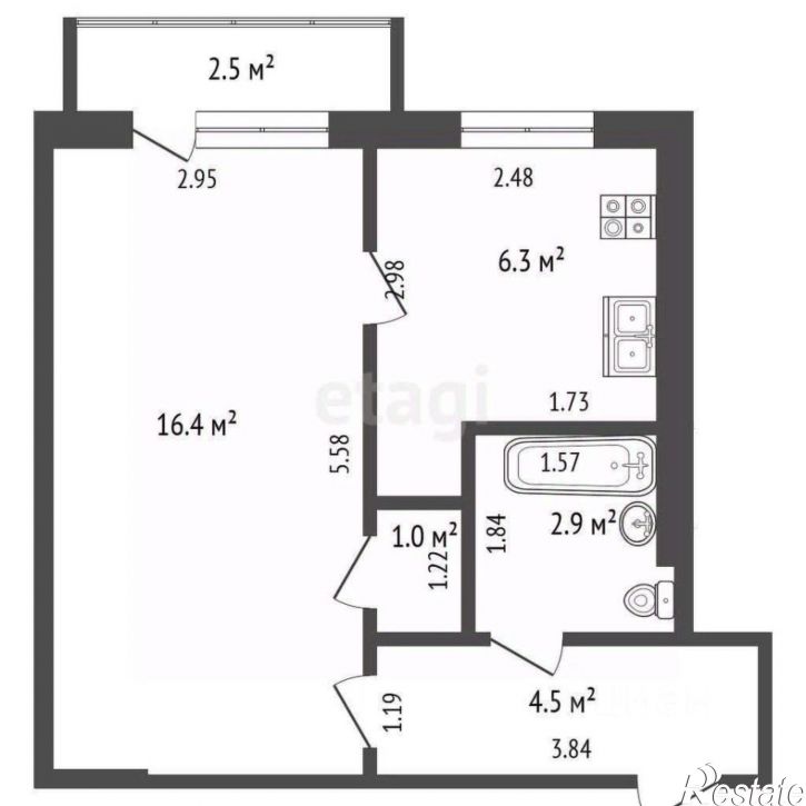 1-комн квартира Подшипниковая улица, 18,  д. 18