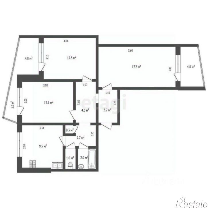 3-комн квартира проспект Кирова, 407,  д. 407