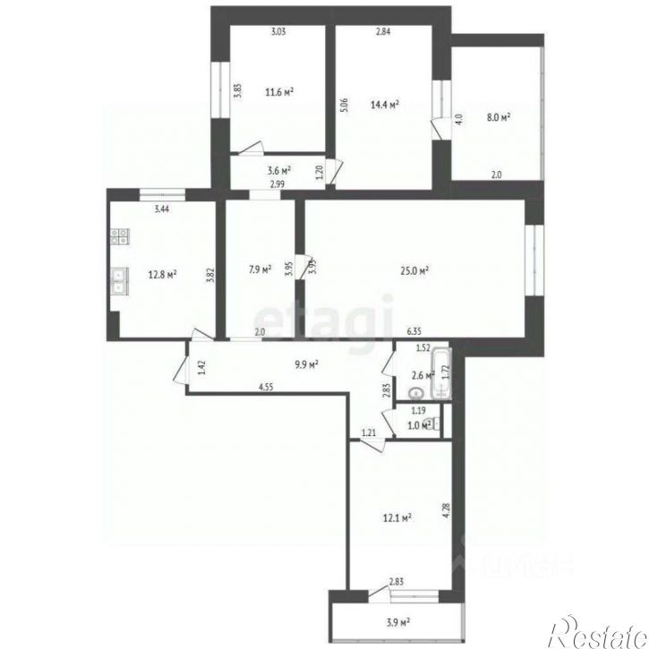 4-комн квартира ул Бобруйская, 89,  д. 89