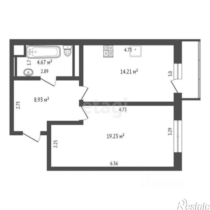 1-комн квартира проспект Карла Маркса, 4Б,  д. 4Б