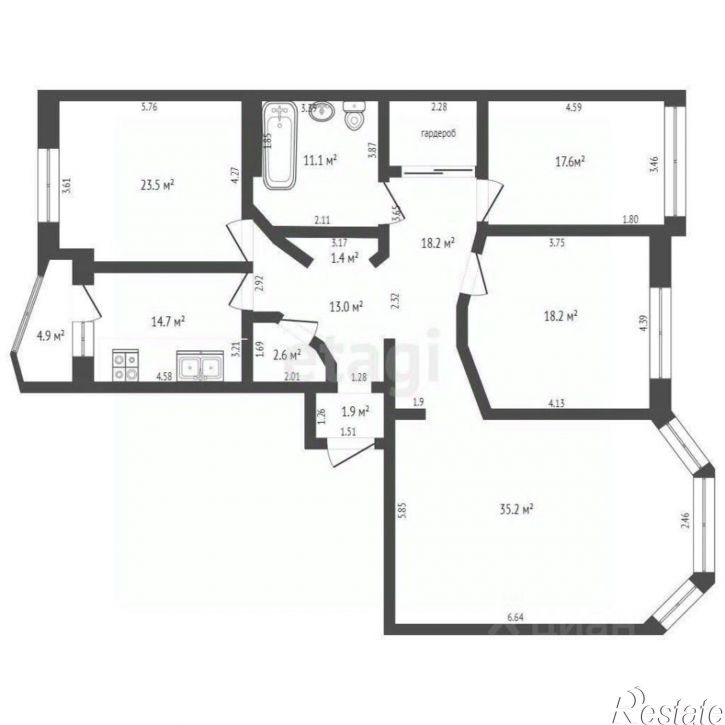 4-комн квартира Садовая улица, 280,  д. 280