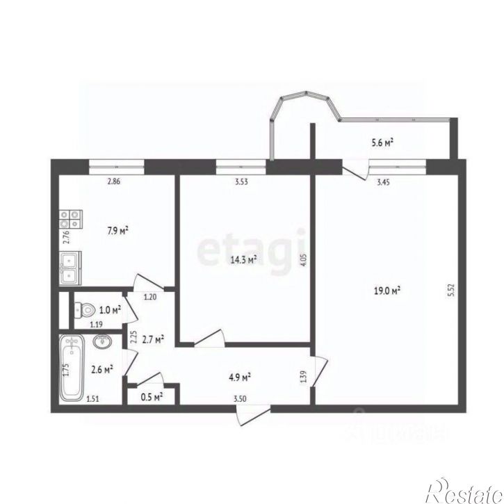 2-комн квартира Демократическая улица, 8,  д. 8