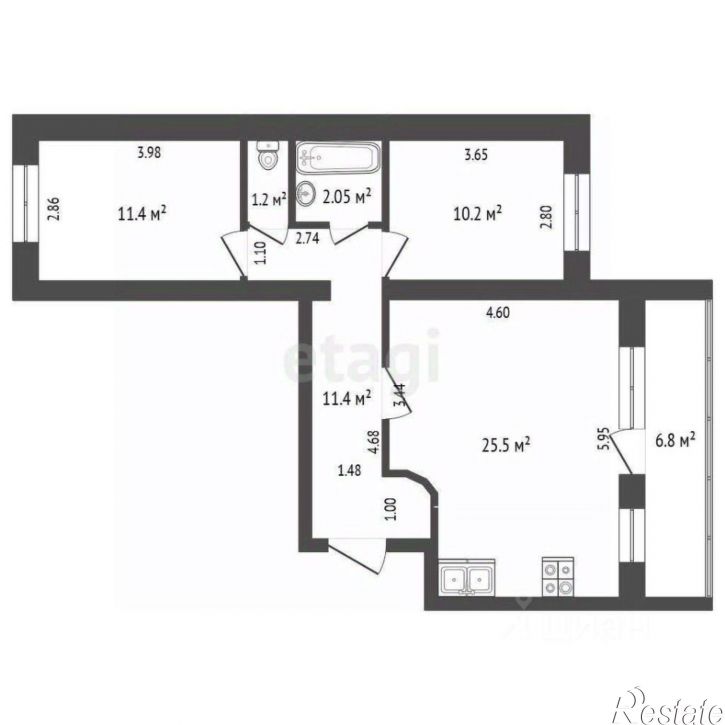 3-комн квартира ул Черемшанская, 156,  д. 156