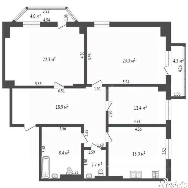 3-комн квартира улица Буянова, 120,  д. 120