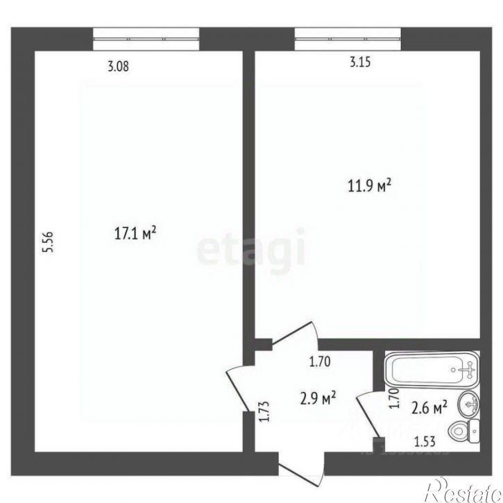 2-комн квартира ул Запорожская, 39,  д. 39