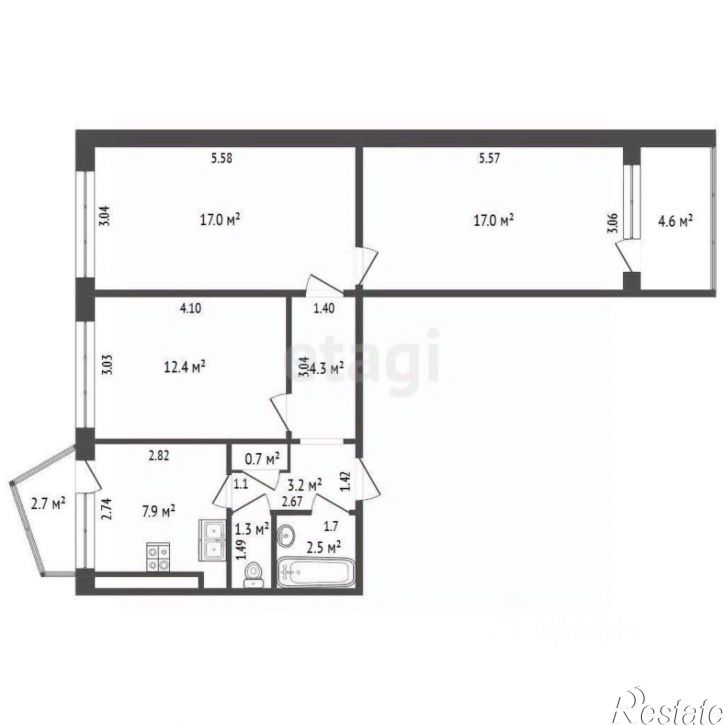 3-комн квартира ул Георгия Димитрова, 112,  д. 112