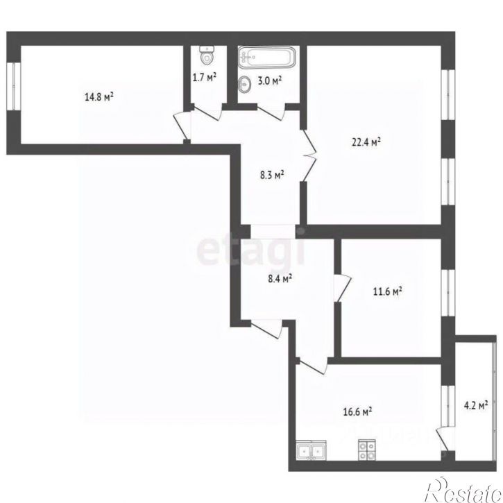 3-комн квартира ул Металлистов, 53,  д. 53