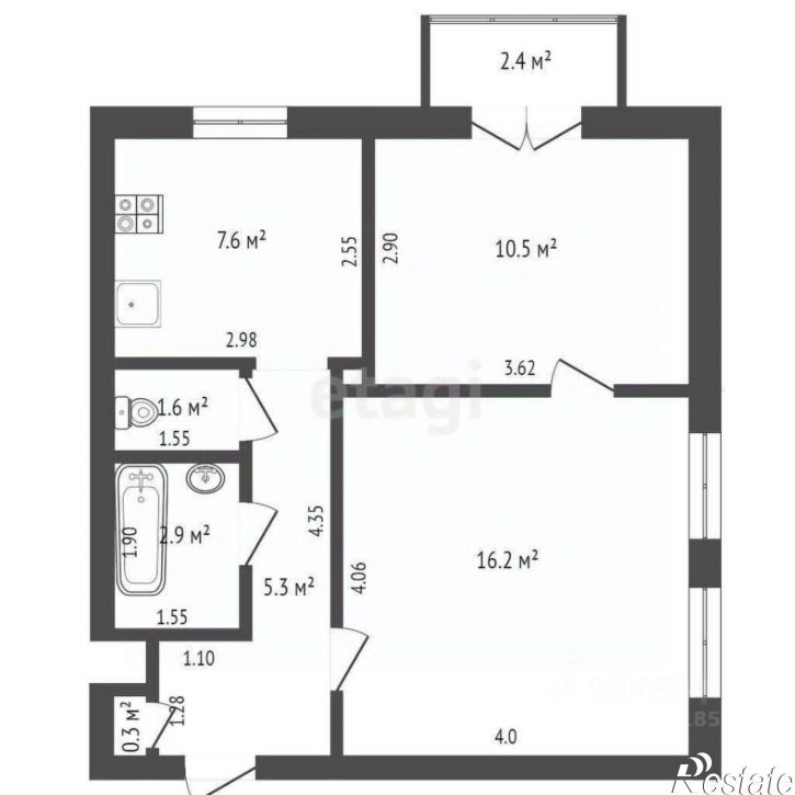 2-комн квартира ул Парадная, 3,  д. 3