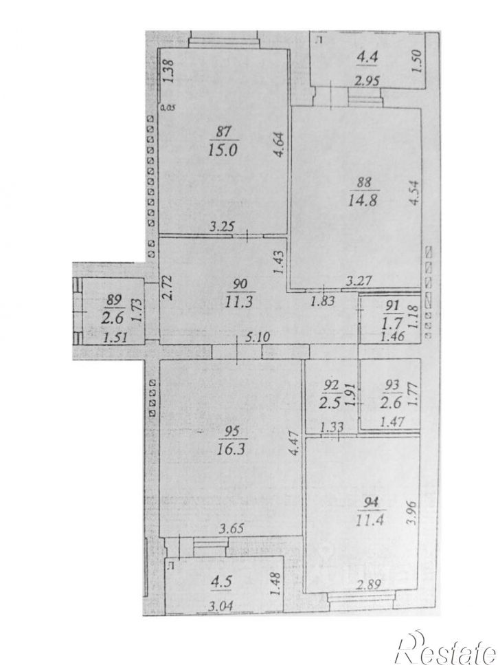 3-комн квартира посёлок Мехзавод, 1-й квартал, 63