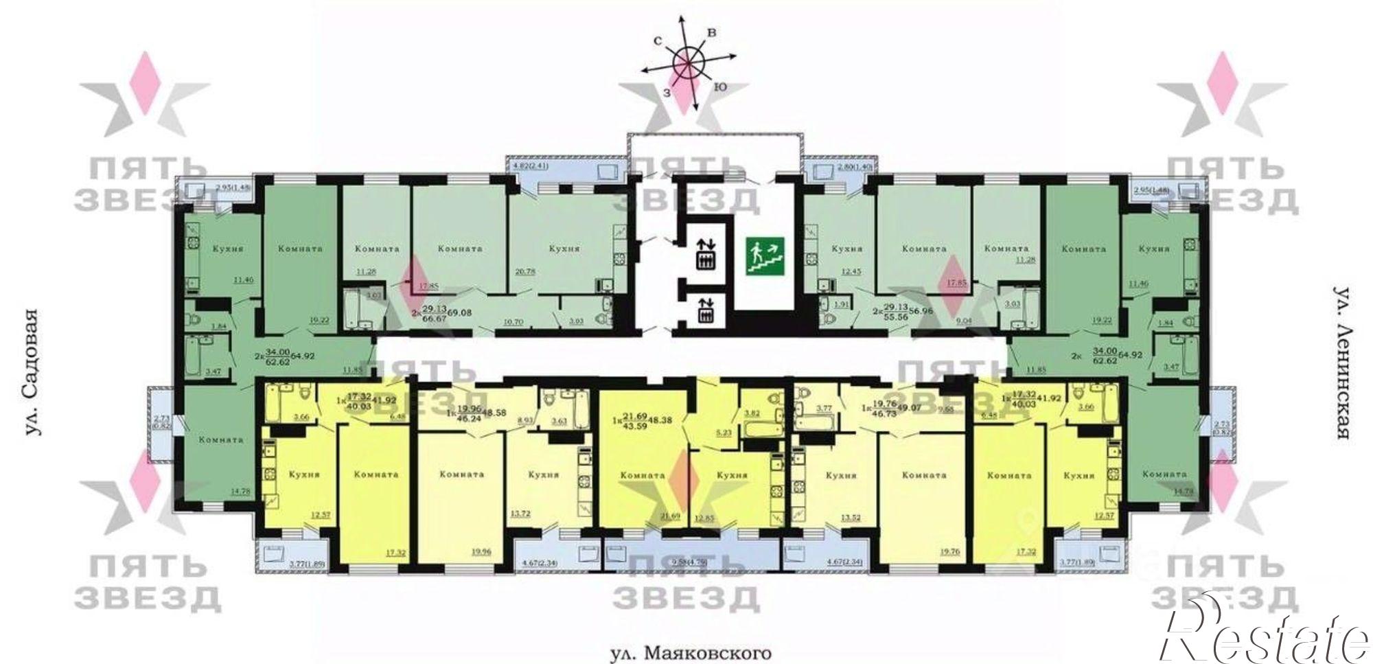 Купить квартиру за 18 160 000 рублей на ул Самарская, 233