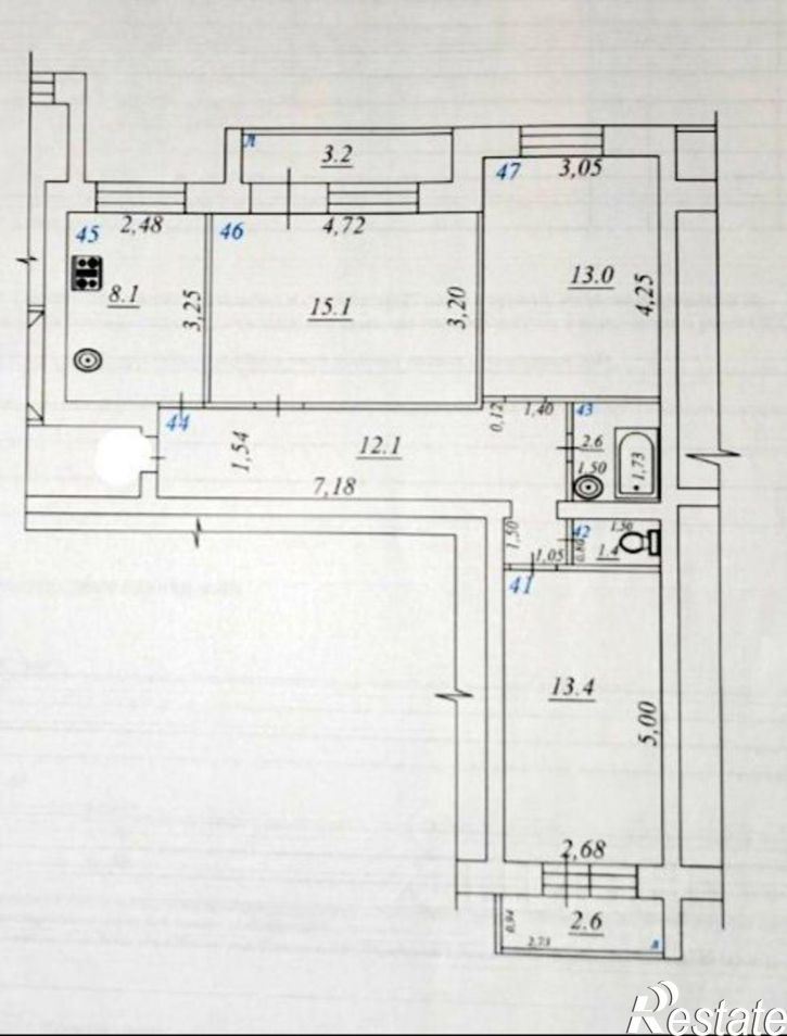 3-комн квартира улица Советской Армии, 201,  д. 201