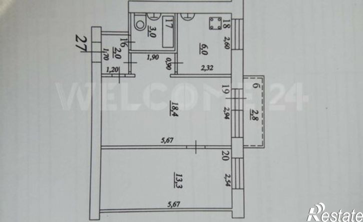 2-комн квартира Гвардейская улица, 24,  д. 24