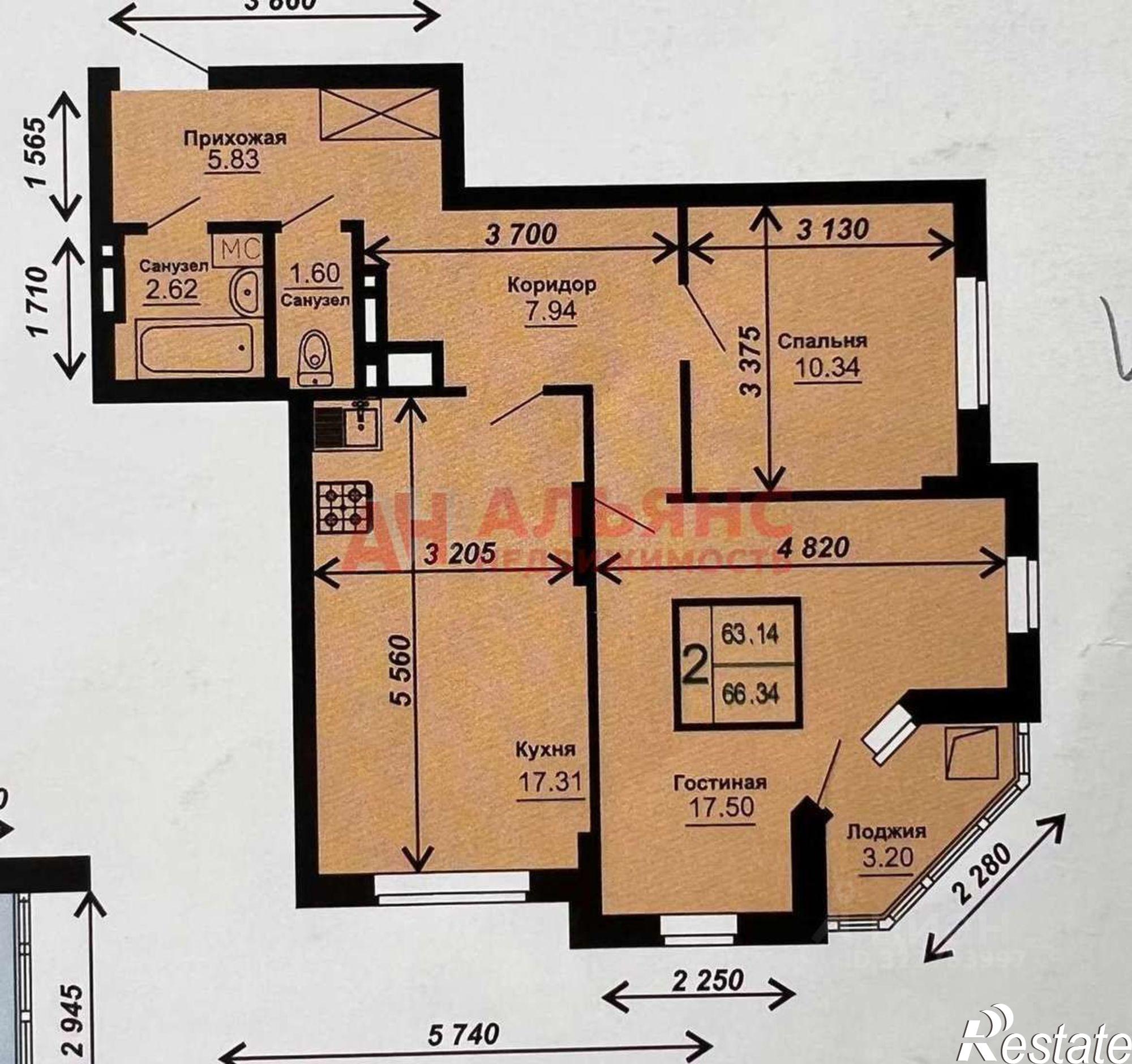 Купить квартиру за 5 600 000 рублей на Московское (18 км) шоссе, 33