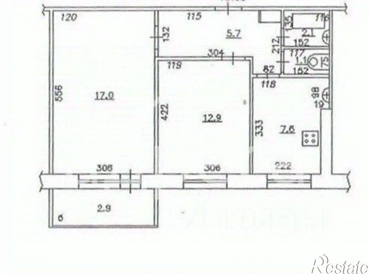2-комн квартира ул Ново-Вокзальная, 217,  д. 217