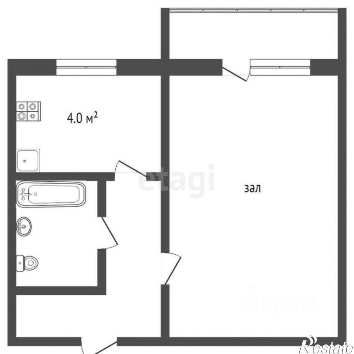 1-комн квартира улица Фадеева, 56,  д. 56