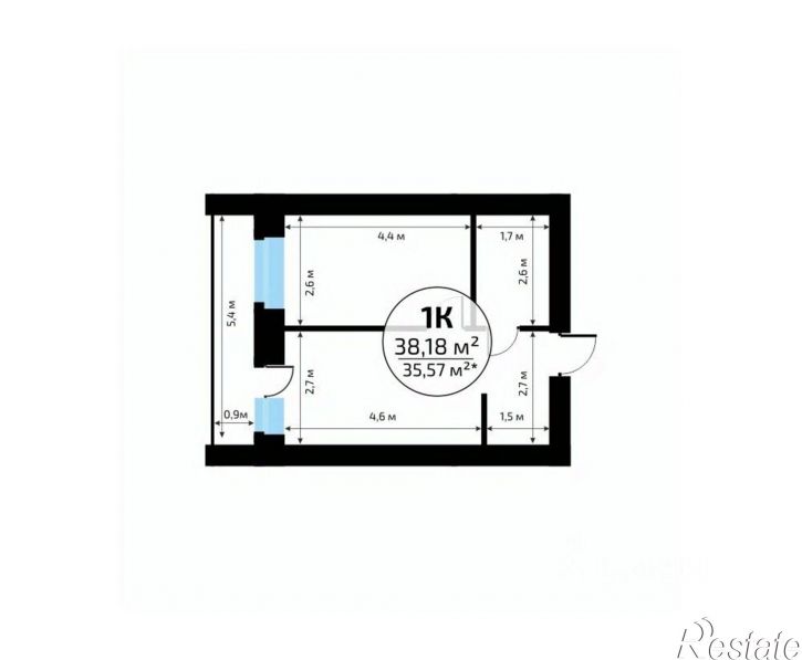 1-комн квартира в новом доме Самара, Красноглинский