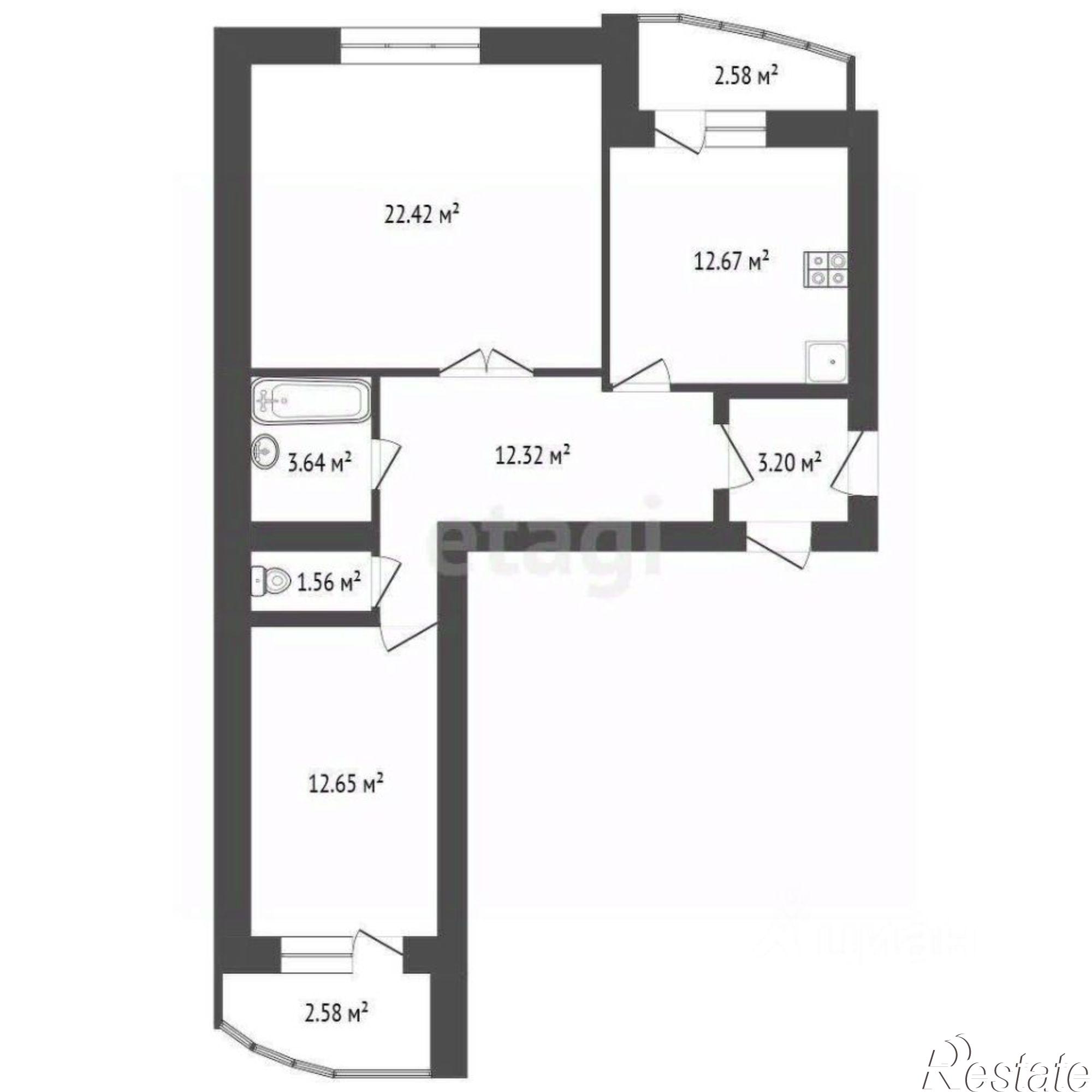 Купить квартиру за 9 400 000 рублей на Демократическая улица (дублёр), 39