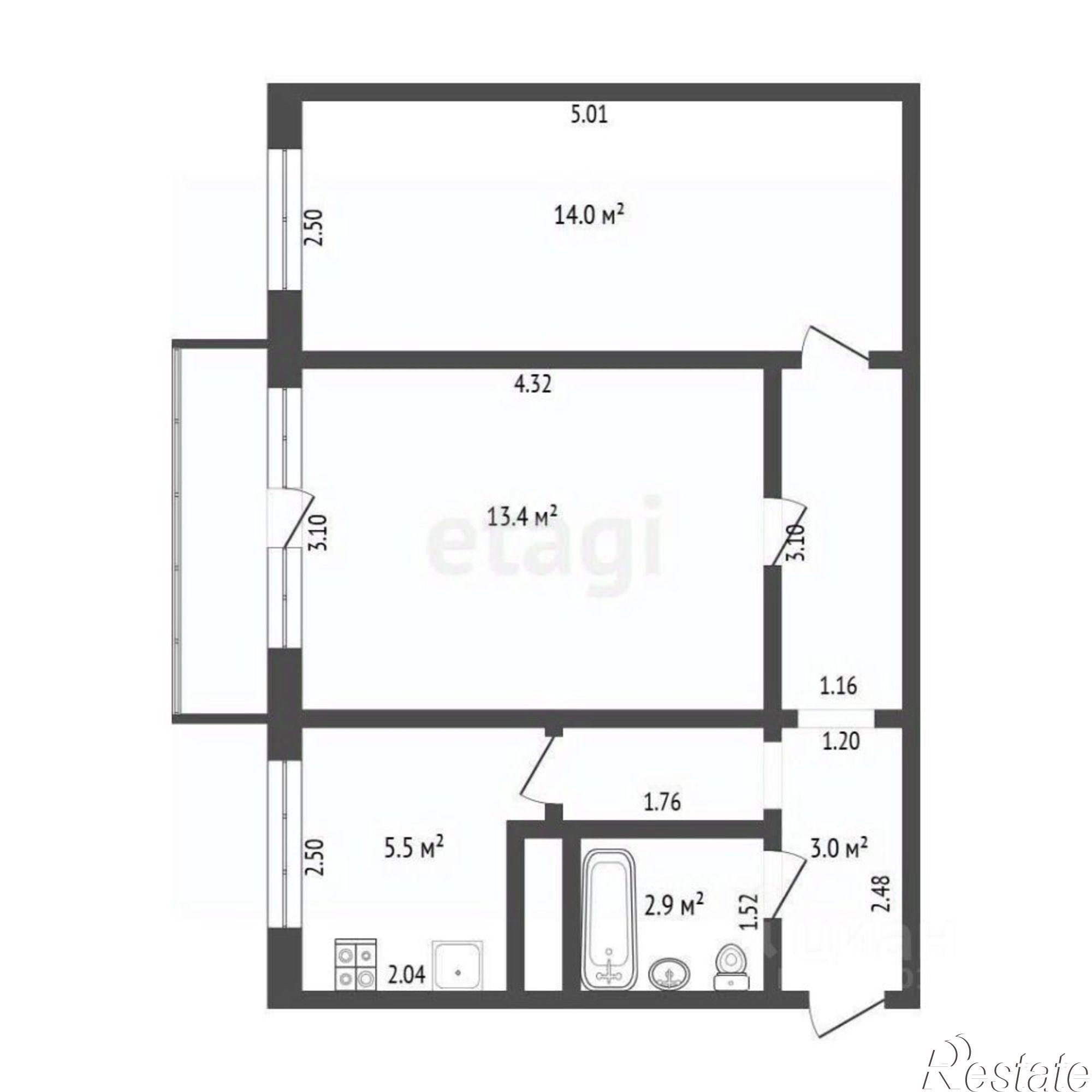Купить квартиру за 4 700 000 рублей на ул Георгия Ратнера, 19