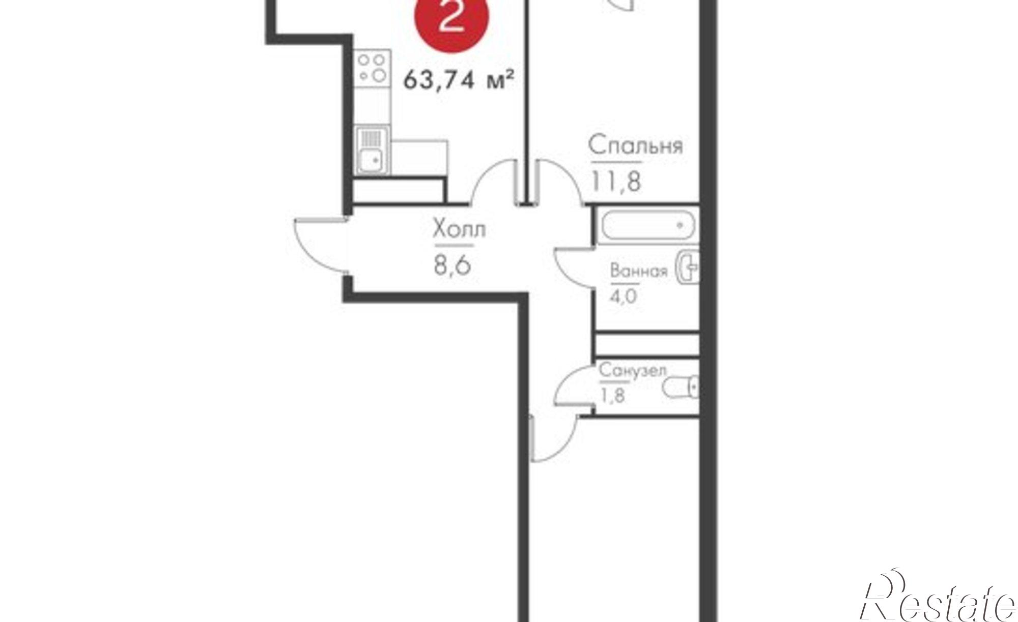 Купить квартиру за 14 124 900 рублей на проспект Масленникова, 14А